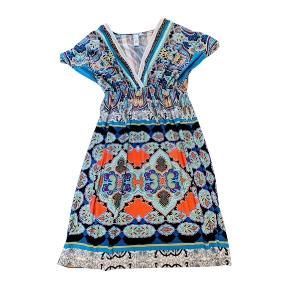 FINAL DAYS $5 Emma & Michele Vibrant Graphic Print Dress CLOSET CLOSING - Picture 4 of 8